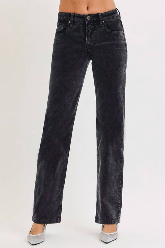 Risen - Drew Tummy Control Mid Rise Straight Leg Corduroy Pants