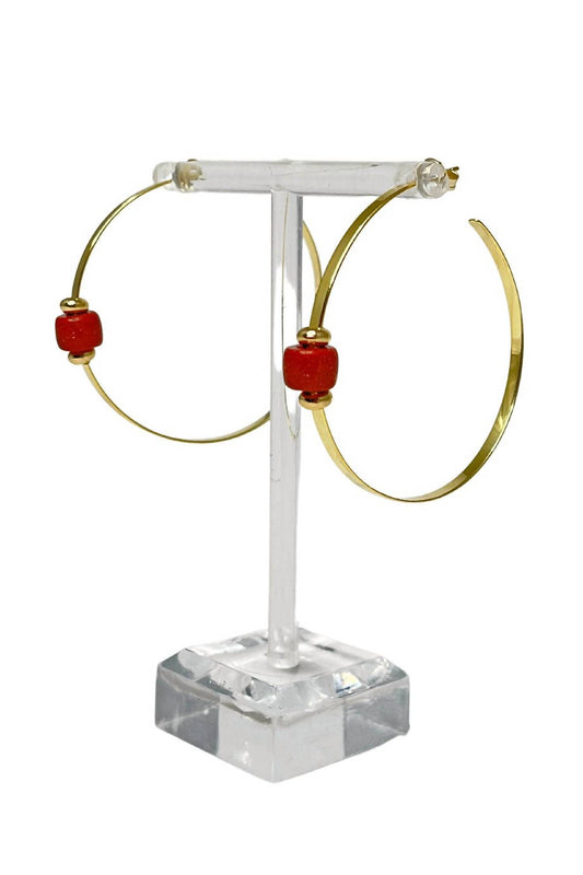 Lucky Star Jewels - Women's Caroline Gemstone Hoop Earrings