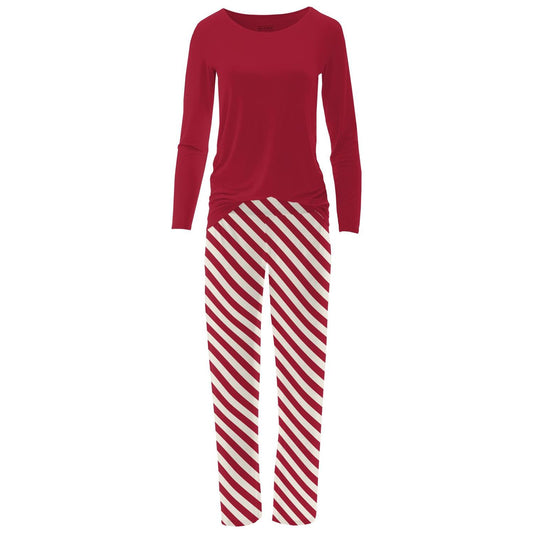 Kickee - Women's Long Sleeve Tee & Pajama Pants Set