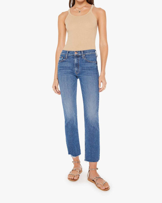 Mother - Mid Rise Rider Ankle Fray Jean