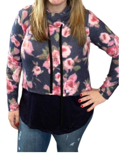 Honeyme - Floral Cowlneck Sweater