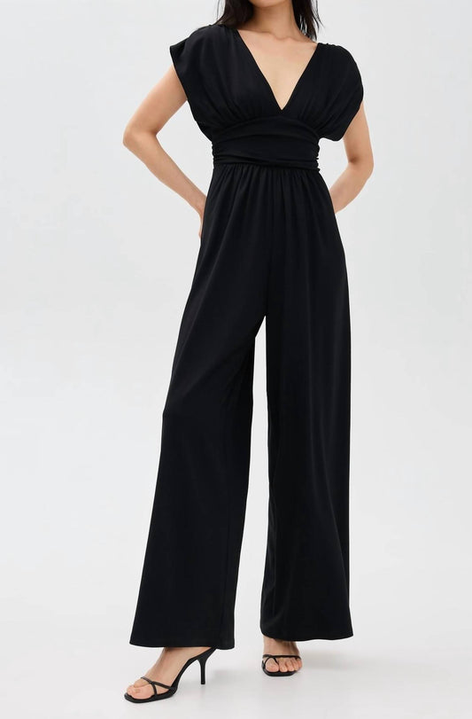 Susana Monaco - Short Sleeve Wide Leg Jumpsuit