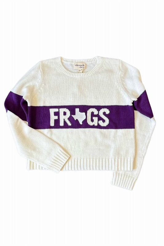 Ellsworth + Ivey - Women's Frogs Varsity Stripe Sweater