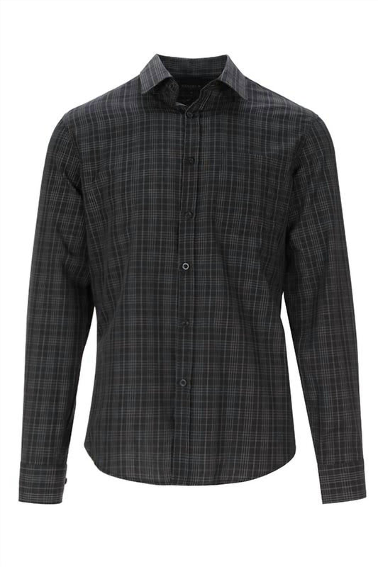 Flags & Anthem - Men's Long Sleeve Checker Button Up Shirt