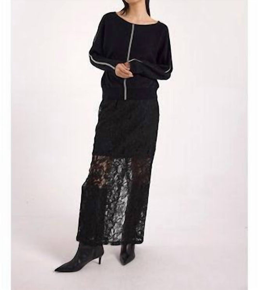 Brodie Cashmere - Bree Bead Overarm Batwing Cashmere Sweater