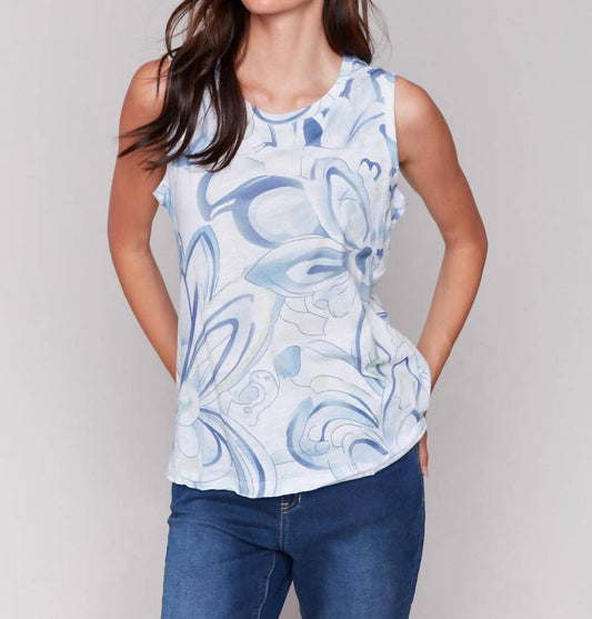 Charlie B - Sleeveless Organic Cotton Slub Knit Top