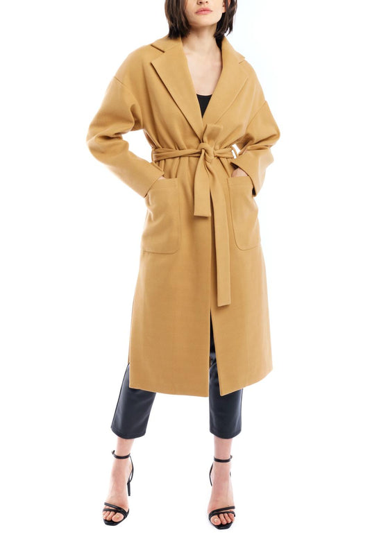 Lblc The Label - Marie Tie Front Midi Trench Jacket
