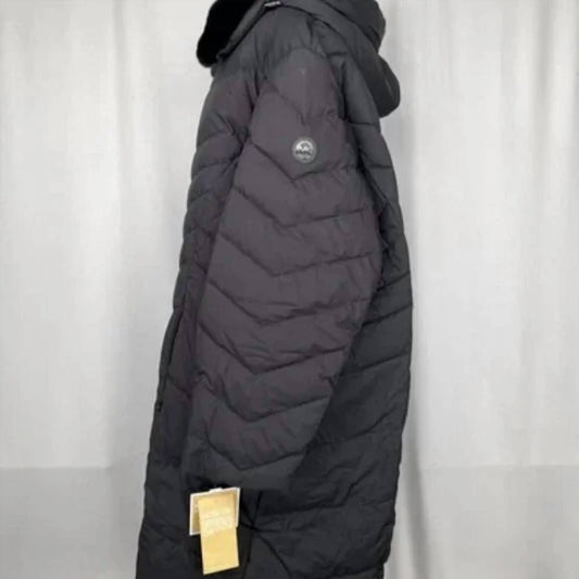 Michael Kors - Women's Faux Fur Trim Hooded Puffer Full Zip Coat