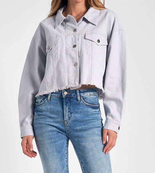 Elan - Denim Cropped Jacket