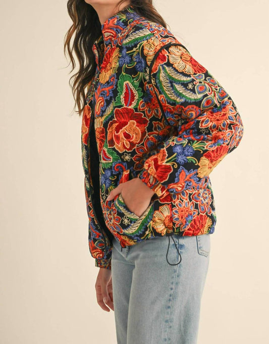 &Merci - Floral Puff Bomber Jacket