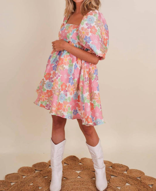 Storia - Wildflower Fields Babydoll Mini Dress