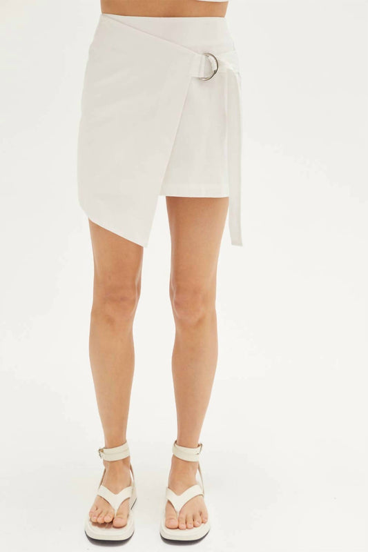 Crescent - Buckle Wrap Mini Skirt