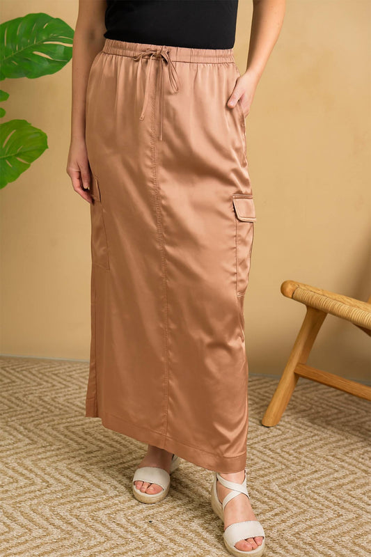 Paparazzi - Satin Cargo Skirt