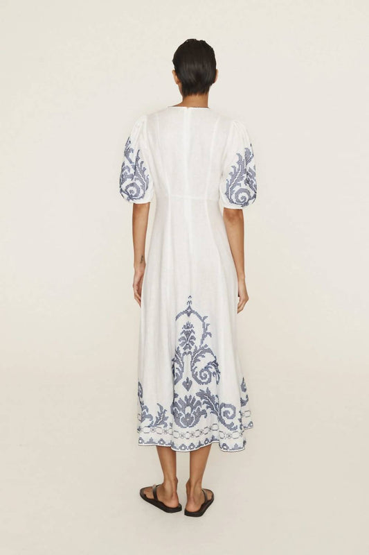 Alemais - Hazel Embroidered Midi Dress