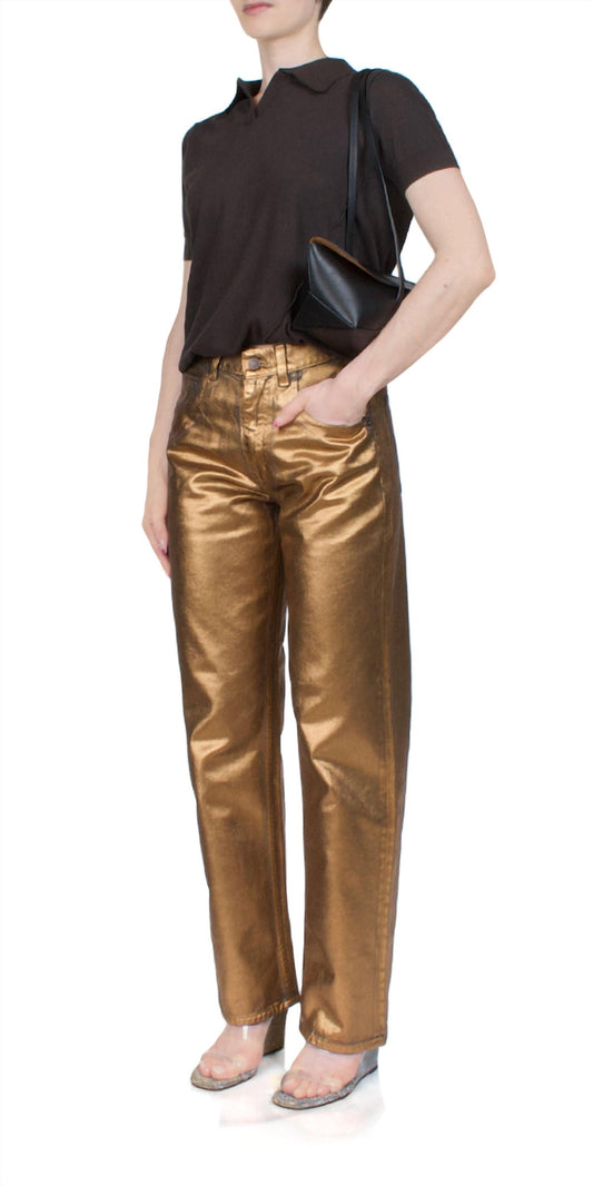 6397 - Women's Coated Pitched Baggy Jean