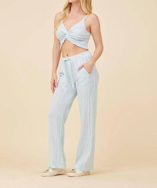 Vintage Havana - Striped Textured Flare Pants