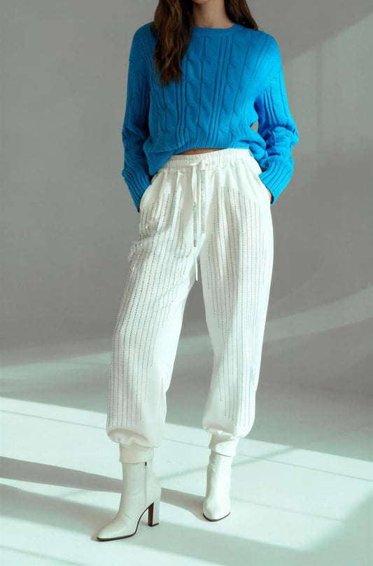 Andree By Unit - Knit Pants With Rhinestones