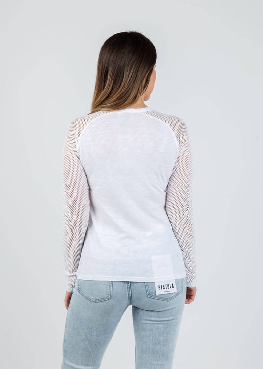 Goldie - Soleil Saddle Fishnet Long Sleeve Top