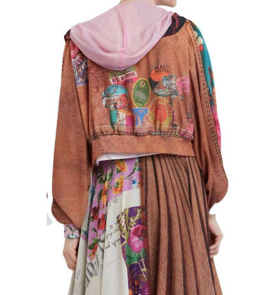 Let's Go Luggage Illusion Hoodie Puff Jacket