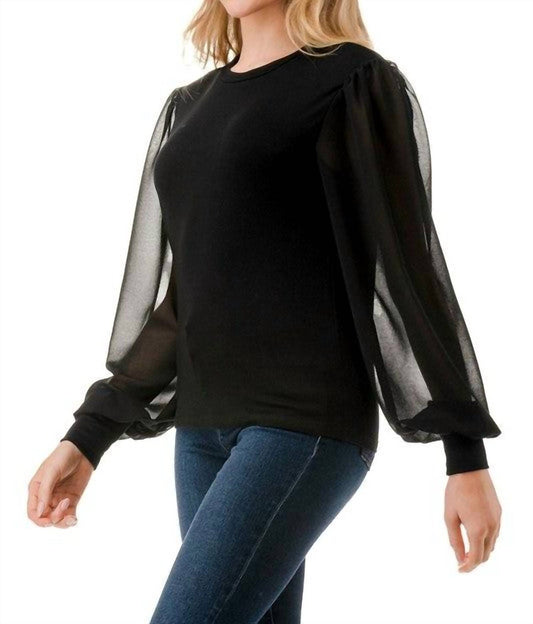 Ariella - Chiffon Sleeve Top