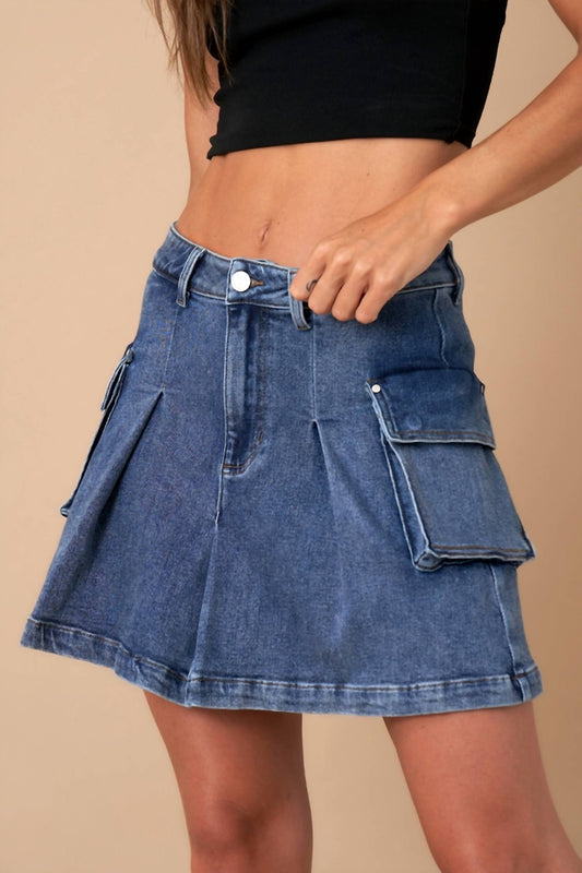 Insane Gene - Cargo Denim Skirt