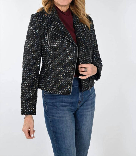 Frank Lyman - SPARKLE Woven Jacket-Black/Multi