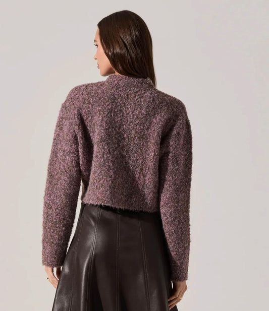 Astr - Sebille Textured Fuzzy Knit Cardigan