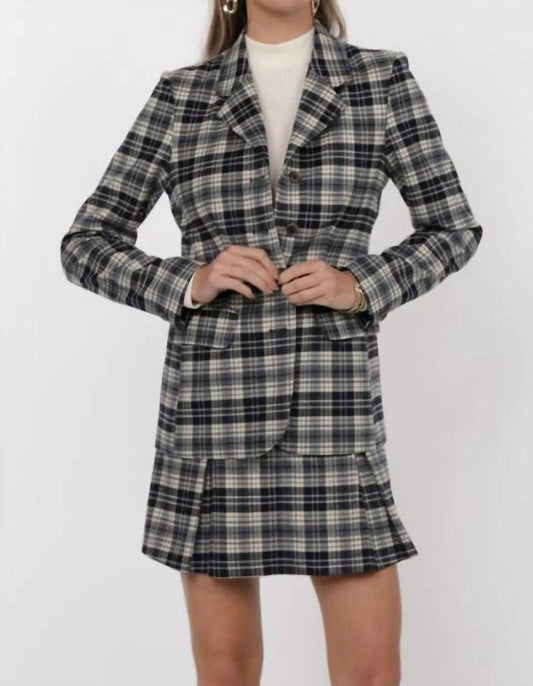 Sage The Label - Wilson Plaid Fitted Blazer