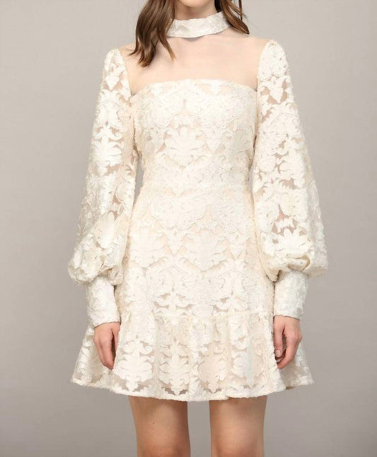 Fate - Sheer Mesh Detail Velvet Dress