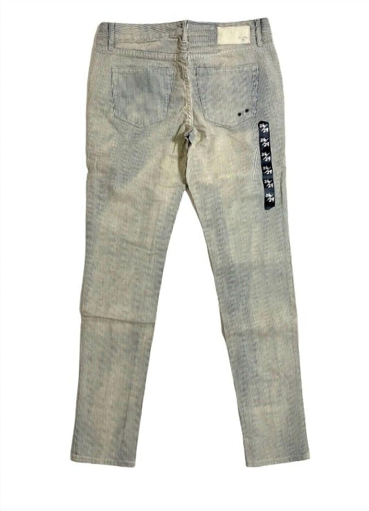 Converse - Women's Copley Rocker Striped Washout Denim Skinny Stretch Jeans