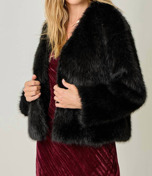 Mystree - Faux Fur Open Jacket