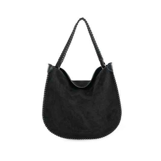 Bc Handbags - Women's Braided Handle Hobo Bag