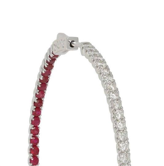 Diana M Jewels - 2.40 Cts 2" Hoop Earrings