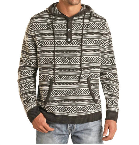 Rock & Roll Denim - Henley Sweater Hoodie