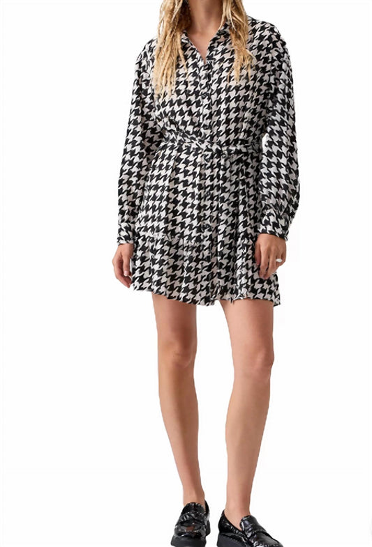 Sanctuary - Houndstooth Mini Shirtdress