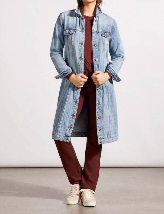 Tribal - Long Denim Duster Jacket