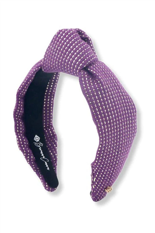 Brianna Cannon - Women's Purple Tweed And Gold Headband