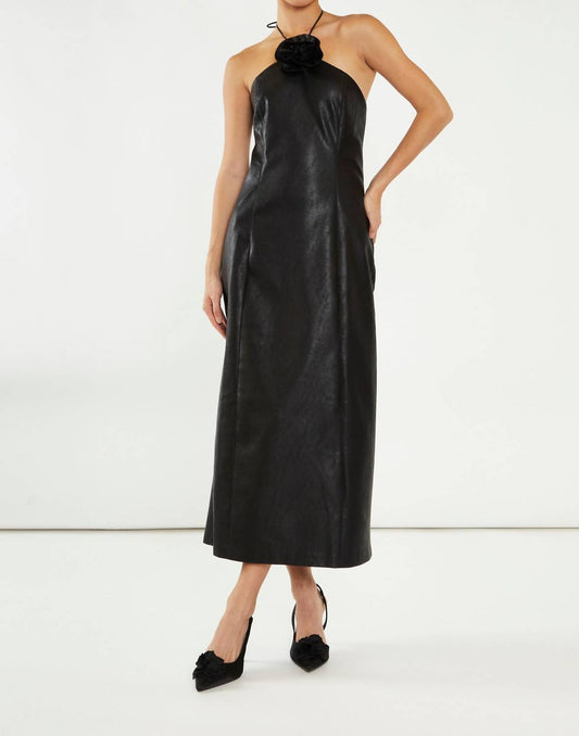 Glamorous - Faux Leather Flower Dress