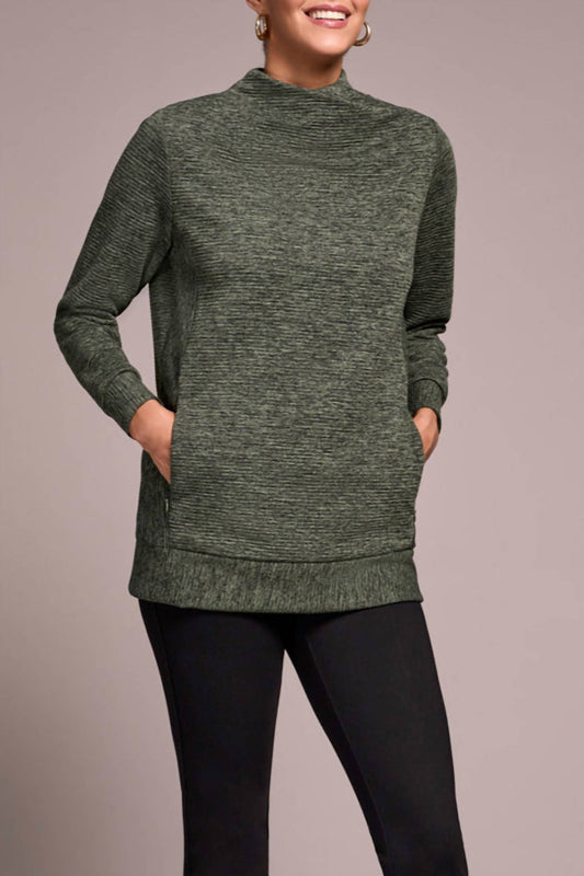 Tribal - Tunic Mock Neck Top