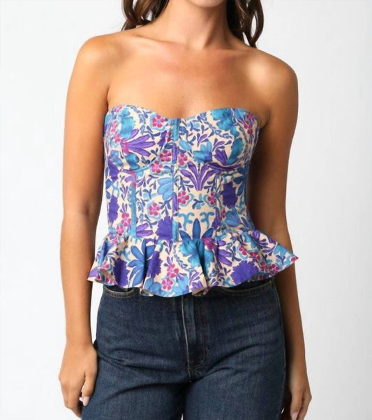 Olivaceous - Ella Floral Tube Top