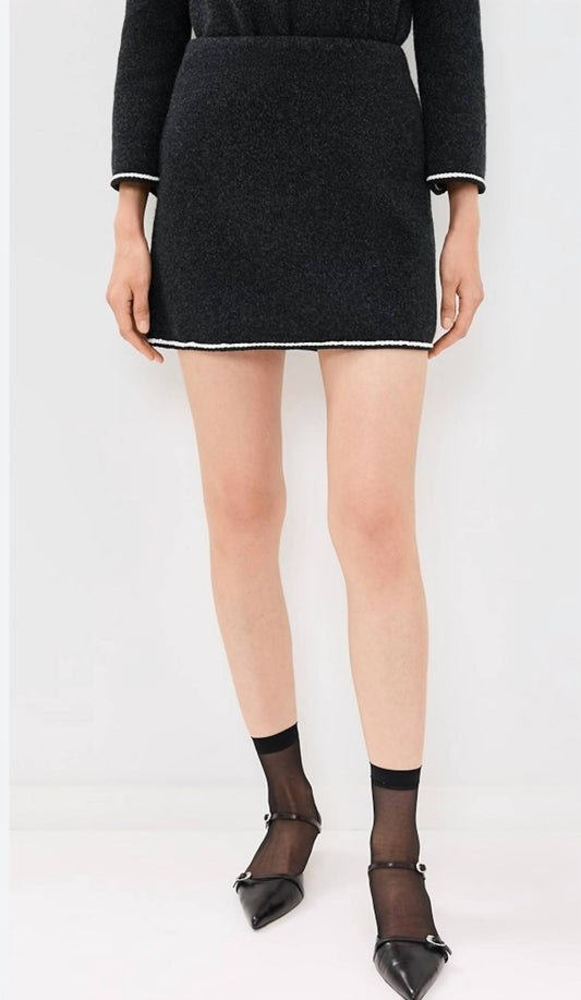 Theory - Mini J Felted Tweed Skirt