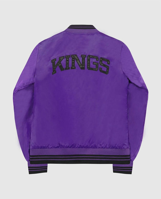 Starter - Womens Sacramento Kings Varsity Satin Full-snap Jacket