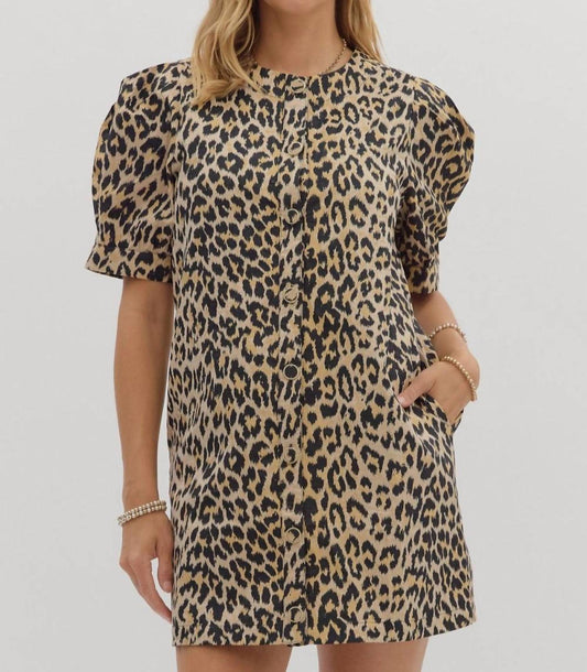 Entro - Chasing Dreams Leopard Print Dress