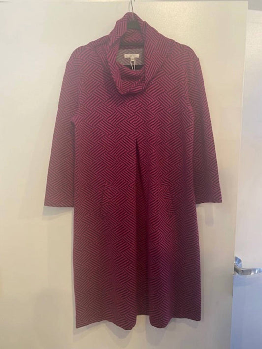 Tyler Boe - Women's Geometric Print Knit Cowl Neck Shift Dress