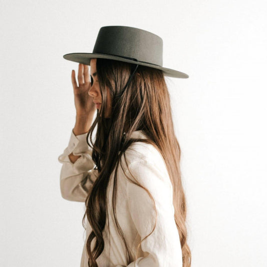 Gigi Pip - WREN FLAT BRIM TELESCOPE CROWN HAT
