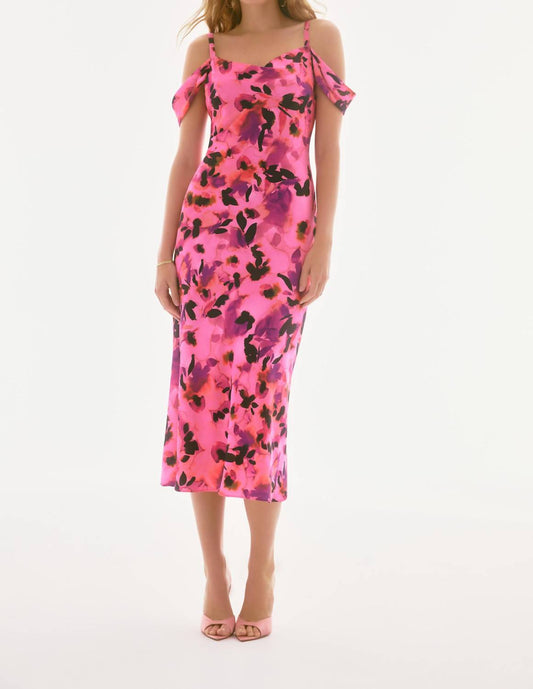 Joseph Ribkoff - Floral Cold-shoulder Dress