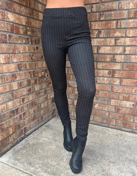 Isle By Melis Kozan - Stripe Pull-on Ponte Pants