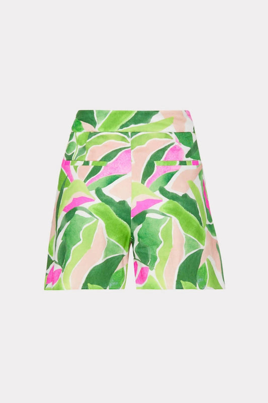 PAINTED BLOOM LINEN SHORT