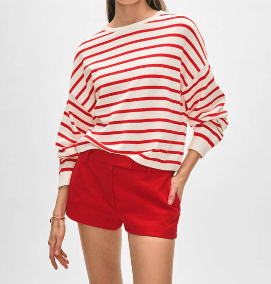 White + Warren - Cotton Blend Drop Shoulder Sweatshirt