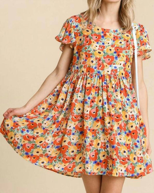 Umgee - Floral Babydoll Dress
